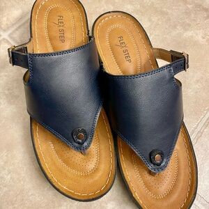 FLEX STEP Navy and Brown Sandals
